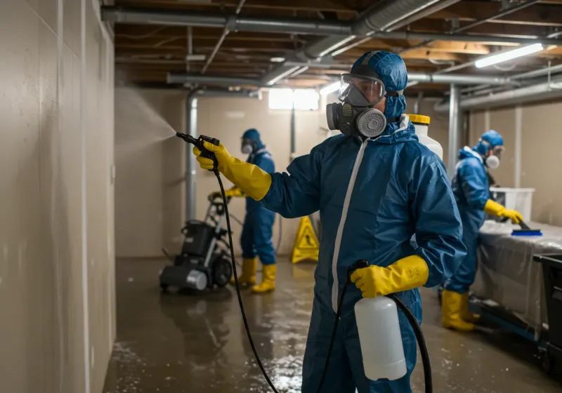 Basement Sanitization and Antimicrobial Treatment process in Rossmoyne, OH